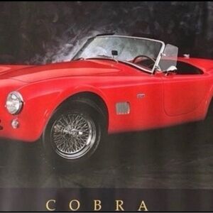 Classic Red Cobra Convertible. Poster
